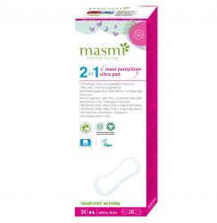 MASMI Органические ультратонкие прокладки MAXI PLUS 2 в1 для ежедневных или незначительных выделений