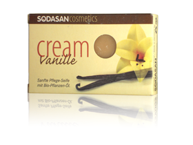 Органическое мыло-крем Vanilla для лица с маслами Ши и Ванили, SODASAN