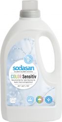 Органическое жидкое средство Color-sensitiv для чувствительной кожи и для ДЕТСКОГО белья, для стирки цветных вещей (от 30°) Sodasan 1,5 л